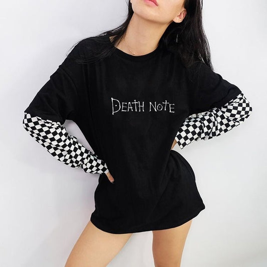 Death Note Harajuku Gothic Oversize T Shirt Short Sleeve