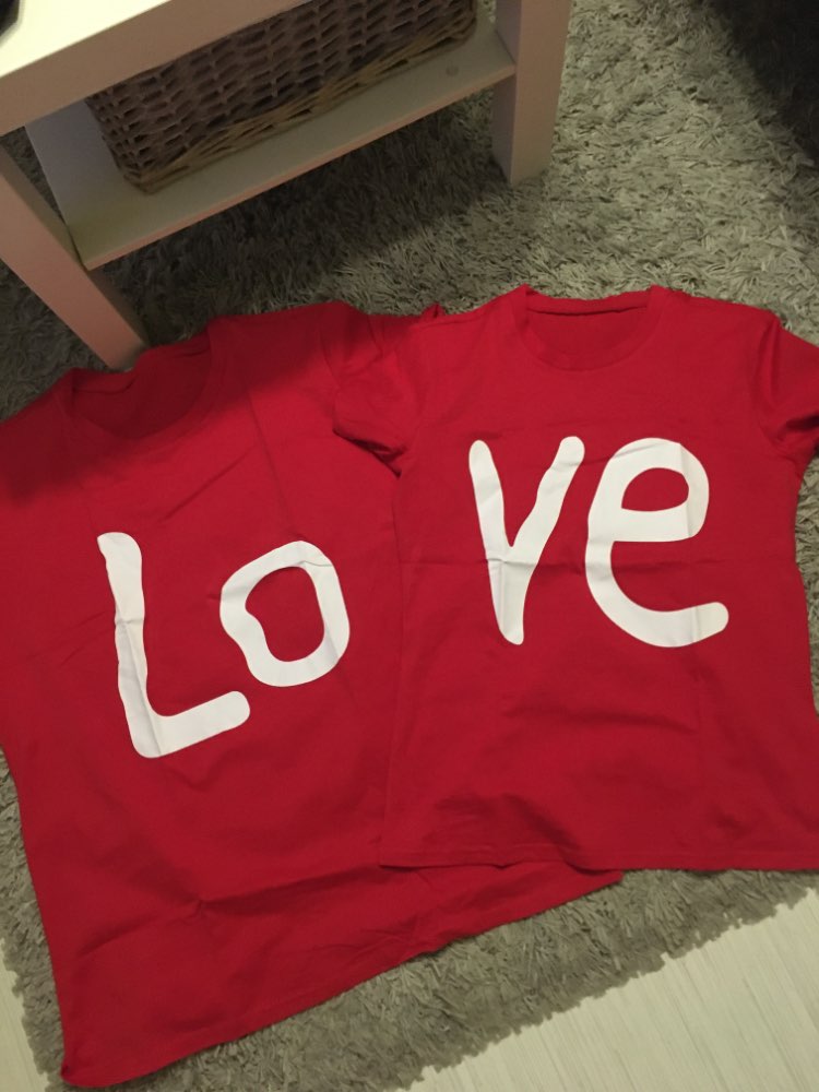 Tee Shirt Women Men T Shirt Cotton LO VE Red Basic High Quality T-shirts Female Casual Tops Short Sleeve O Neck Femme 2020 OMSJ