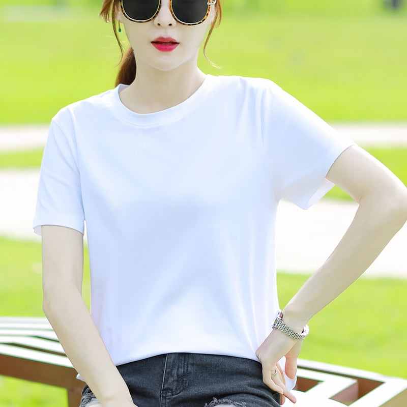 Tees For Women Casual O-neck Short Sleeve Comfortable Loose