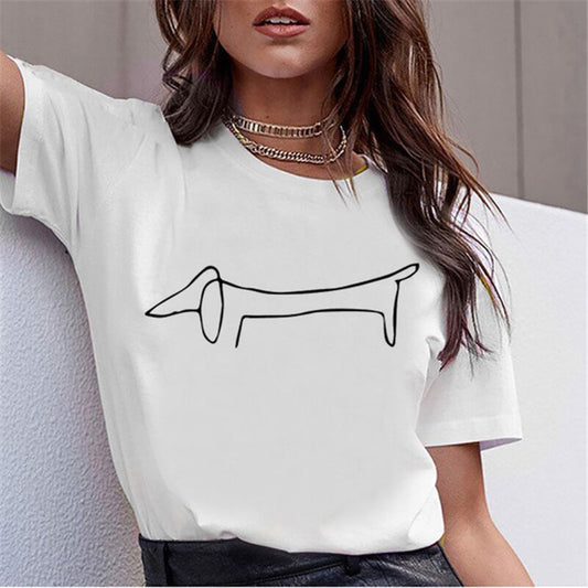 Dachshund Pug Teckel Funny T Shirt Women