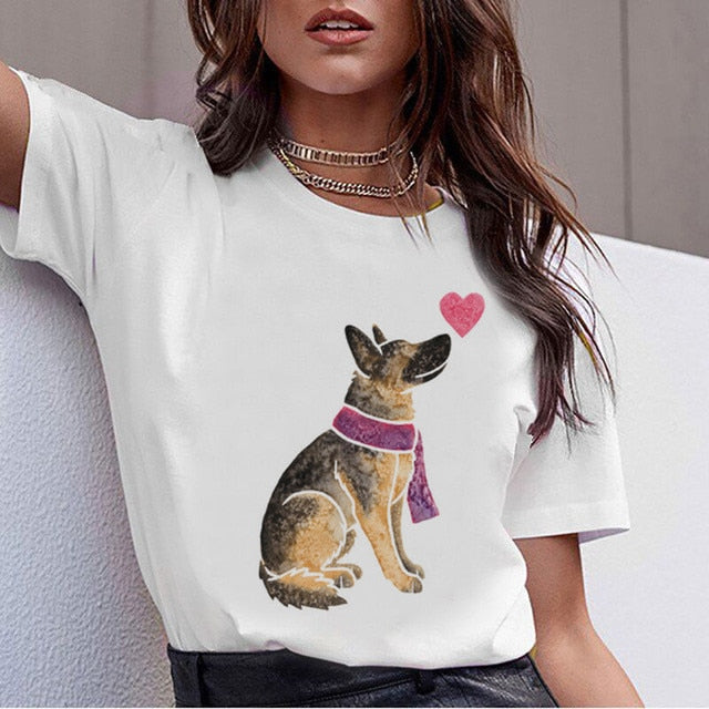 Dachshund Pug Teckel Funny T Shirt Women