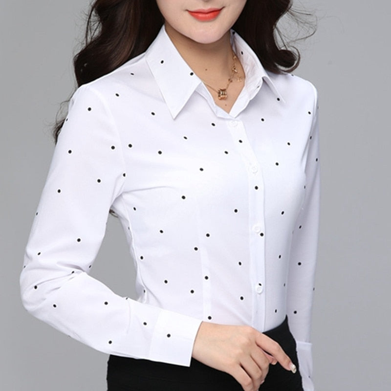 Fashion Blouses Womens Tops and Blouse White Autumn Loose Blouse