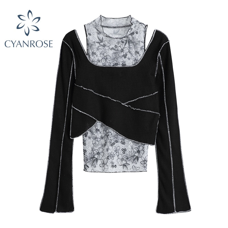 Summer 2 Pieces Sets Tops Sexy Streetwear T Shirt Women Outfits