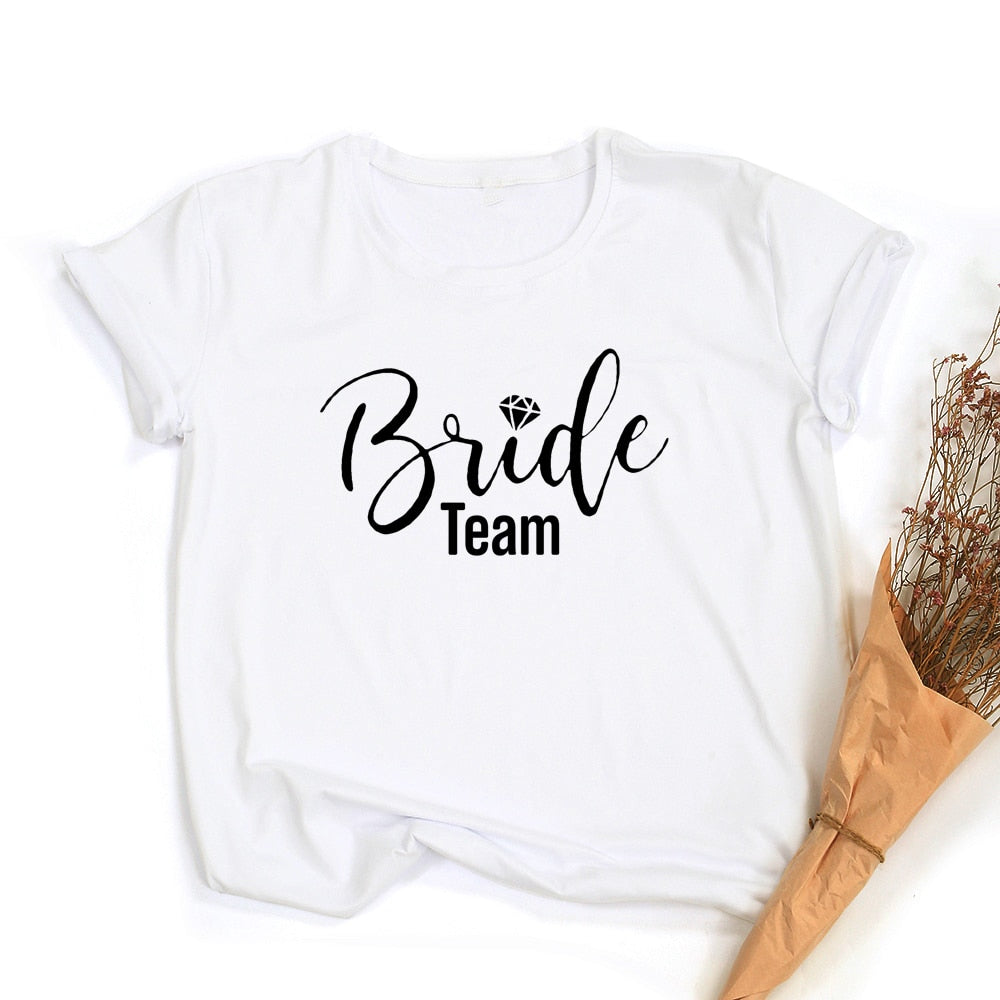 1 Piece Bride Team Couple Bachelorette Bride Party Summer T-Shirt