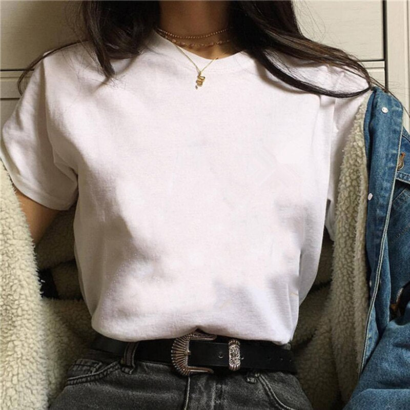 unicorn harajuku women kawaii cartoon funny ulzzang 90s streetwear tshirt korean style grunge female Casual t-shirt clothing