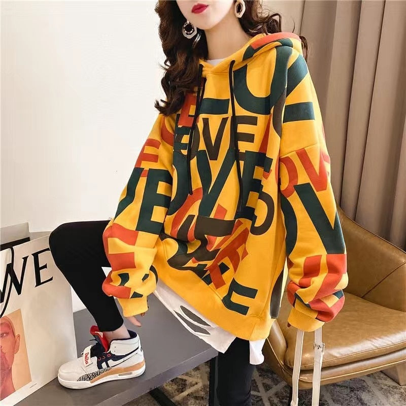 Polar fleece hooded spring and autumn casual hooded sweatshirt