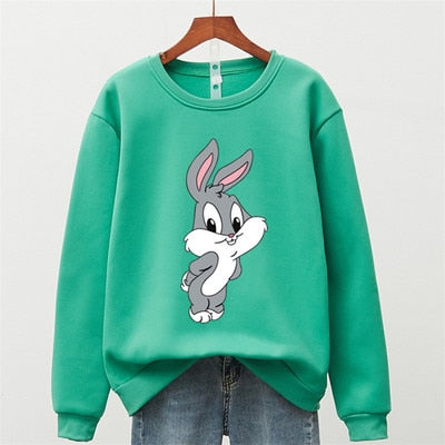 Hot Hit Winter Print Rabbit & Mouse 15 Colors Oversize Hoodies