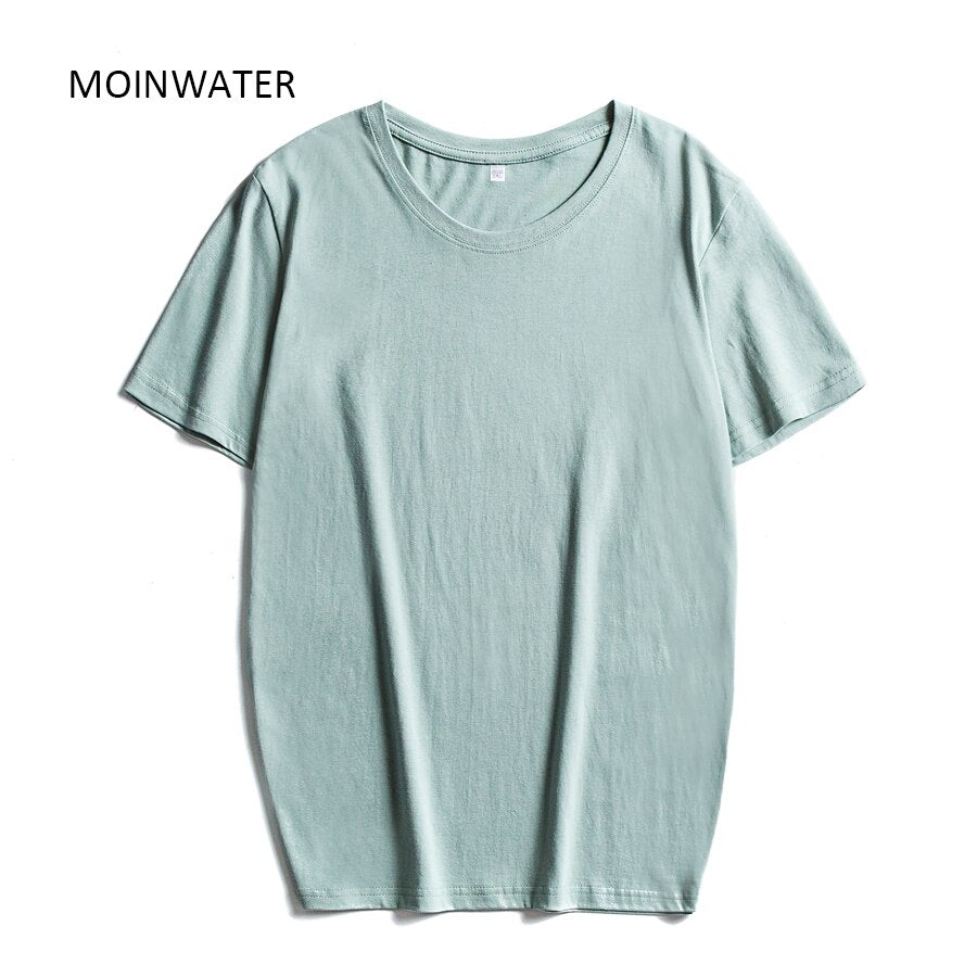 Women New Solid T shirts Colors Cotton Casual T-shirts Lady