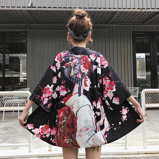 Womens tops and blouses harajuku kawaii shirt Japanese streetwear outfit kimono cardigan female yukata blouse women  AA001