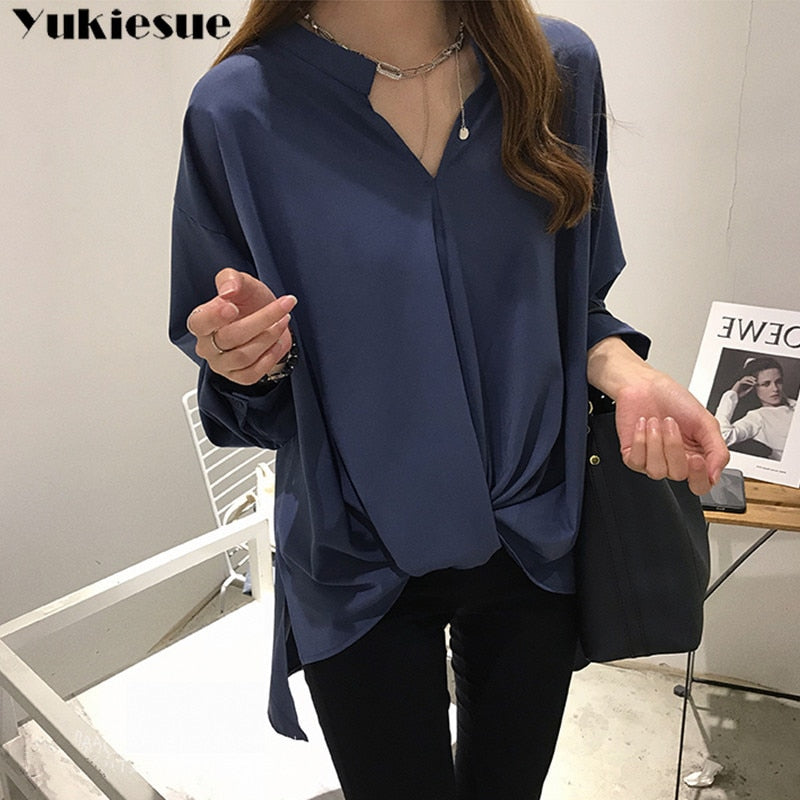 OL office long sleeve  summer women's shirt blouse for women blusas womens tops and blouses chiffon shirts plus size