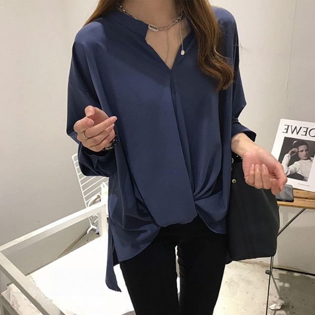 OL office long sleeve  summer women's shirt blouse for women blusas womens tops and blouses chiffon shirts plus size