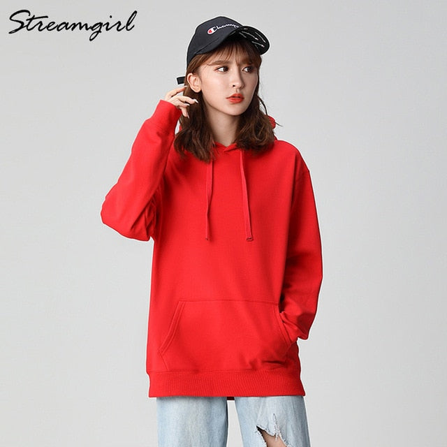 Women's Sweatshirt Cotton Oversized Hoodies And Sweatshirts Oversize Pink Sweatshirt With Hood Yellow Cotton Hoodies Women