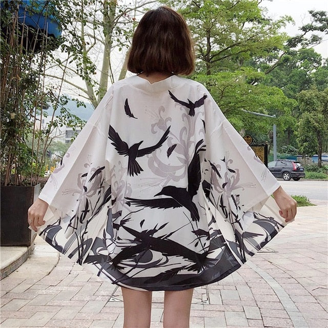 Womens tops and blouses harajuku kawaii shirt Japanese streetwear outfit kimono cardigan female yukata blouse women  AA001