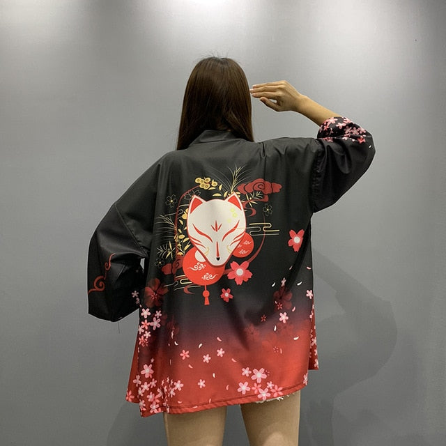 Womens tops and blouses harajuku kawaii shirt Japanese streetwear outfit kimono cardigan female yukata blouse women  AA001