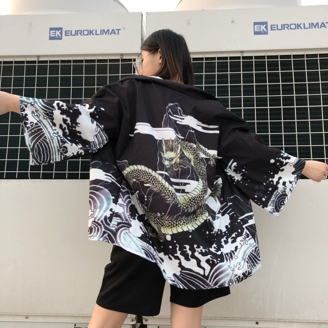 Womens tops and blouses harajuku kawaii shirt Japanese streetwear outfit kimono cardigan female yukata blouse women  AA001