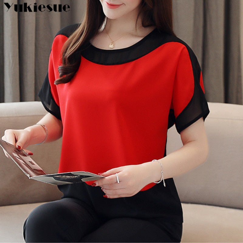 women's summer blouses Batwing Sleeve blouse women plus size chiffon blouse women shirts blusas womens tops and blouses