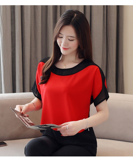 women's summer blouses Batwing Sleeve blouse women plus size chiffon blouse women shirts blusas womens tops and blouses