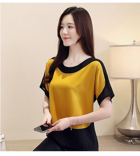 women's summer blouses Batwing Sleeve blouse women plus size chiffon blouse women shirts blusas womens tops and blouses