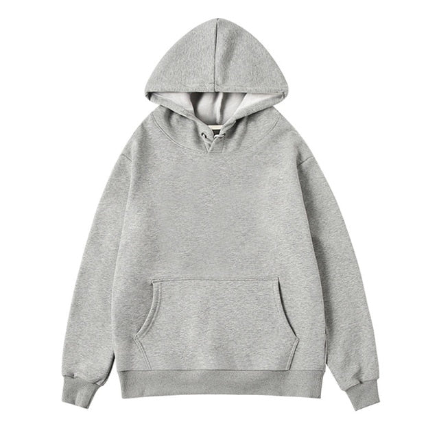 Aachoae Women Couple Hoodies Sweatshirt Fleece 100% Cotton Tracksuit Sports Sweatshirt Winter Japanese Casual Loose Jumper