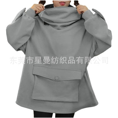 Women Hoodie Frog Pullover Winter Sense Hooded