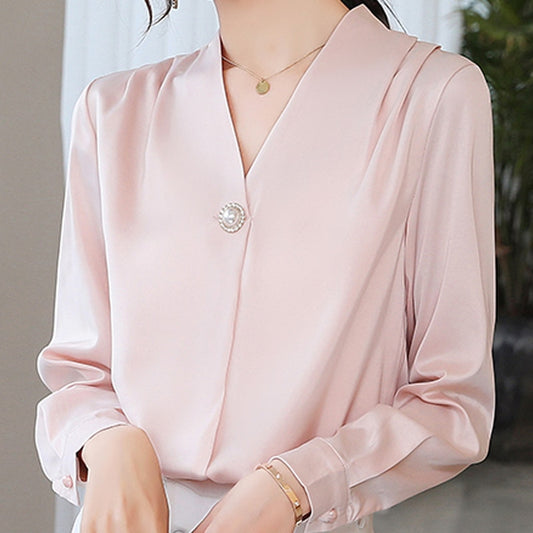 Women Blouses Long Sleeve Blouse Women Elegants V-Neck